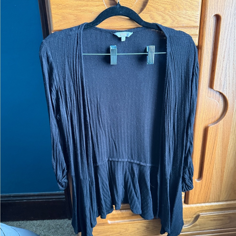 Candie's Black Draped Cardigan